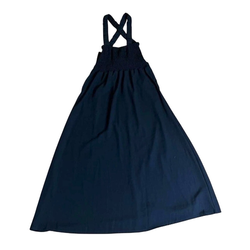Black Maxi Dress with criss cross straps - size medium